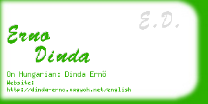 erno dinda business card