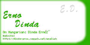 erno dinda business card